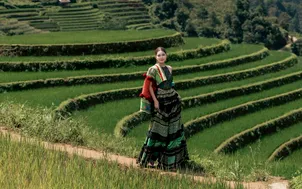 Ruộng bậc thang Mù Cang Chải kể chuyện di sản qua thời trang