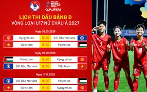 Lịch thi đấu vòng loại U17 nữ châu Á 2027 của ĐT U17 Việt Nam