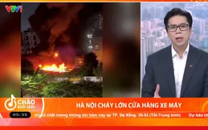 Hà Nội: Cháy lớn cửa hàng xe máy, nhiều phương tiện bị thiêu rụi