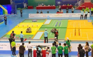 ABU Robocon 2024: Sôi nổi không khí tại buổi thử sân