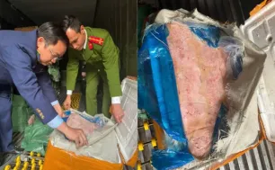 Phát hiện 10 tấn xúc xích, nầm lợn không rõ nguồn gốc tại kho đông lạnh ở Hà Nội