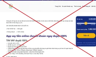 Giả mạo website Trường Cao đẳng Công nghệ Y - Dược Việt Nam để quảng cáo vay tiền