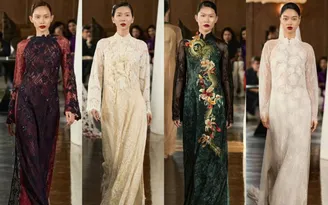 Chất liệu ren, xuyên thấu tôn vinh vẻ đẹp của áo dài truyền thống