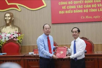 Đồng chí Hồ Thanh Thủy giữ chức Phó Bí thư Tỉnh ủy Cà Mau