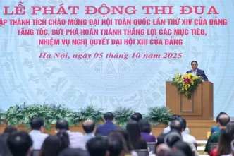 Thủ tướng phát động đợt thi đua cao điểm lập thành tích chào mừng Đại hội XIV của Đảng