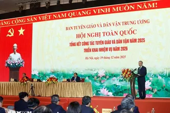 Tổng Bí thư Tô Lâm: Xây dựng đội ngũ cán bộ tuyên giáo và dân vận 'chuyên tâm, thạo việc'
