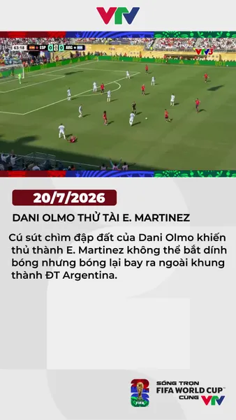 Dani Olmo dứt điểm khó nhưng Emiliano Martinez một lần nữa ngăn Tây Ban Nha ăn mừng