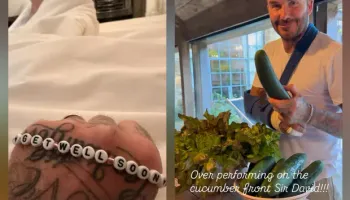 David Beckham: từ giường bệnh ra vườn rau, "cụ cậu" khiến fan cười bò với thành tích "dưa leo nghiệp dư"