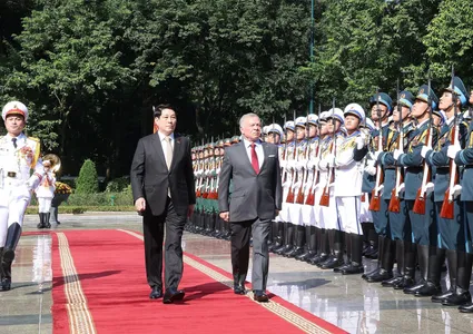 State President hosts welcome ceremony for Jordanian King