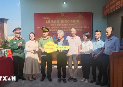 Military completes construction of 100 new homes for flood victims in Gia Lai