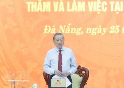 Top leader urges Da Nang city to develop into major national growth pole