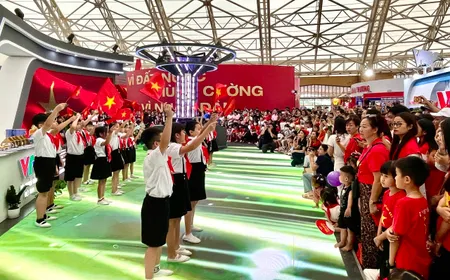 Những hình ảnh ấn tượng tại gian trưng bày VTV ở Triển lãm Thành tựu đất nước