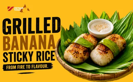 Grilled Banana Sticky Rice - From Fire to Flavour | Street Food