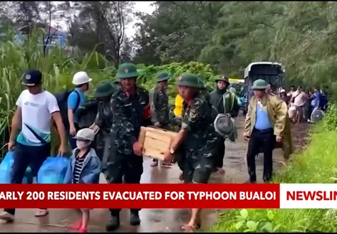 Nearly 200 residents evacuated for typhoon Bualoi