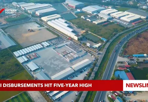 FDI disbursements hit five-year high