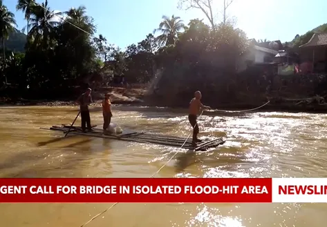 Urgent call for bridge in isolated flood-hit area