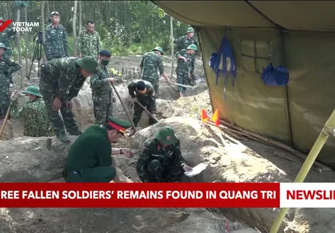 Three fallen soldiers’ remains found in Quang Tri