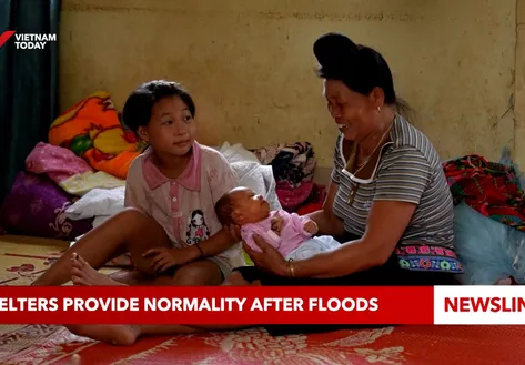 Shelters provide normality after floods