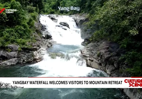 Yangbay waterfall welcomes visitors to mountain retreat