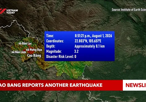 Cao Bang reports another earthquake
