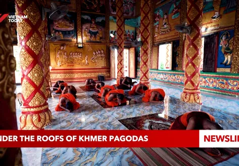 Under the roofs of Khmer pagodas