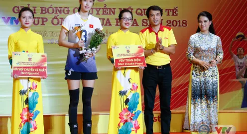 Các danh hiệu cá nhân VTV Cup Ống nhựa Hoa Sen 2018: Trần Thị Thanh Thuý toàn diện nhất, Đặng Thị Kim Thanh đoạt danh hiệu Hoa khôi