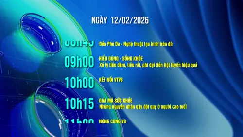 Lịch phát sóng trên kênh VTV8 - Ngày 12/02/2026
