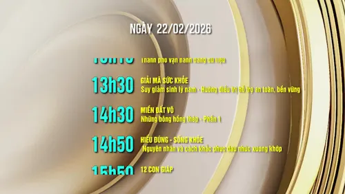 Lịch phát sóng kênh VTV8 - Ngày 22/02/2026