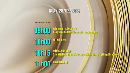Lịch phát sóng trên kênh VTV8 - Ngày 28/02/2026
