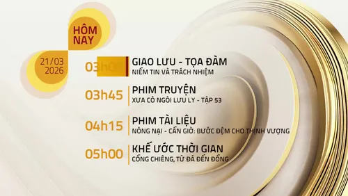 Lịch phát sóng kênh VTV8 - Ngày 21/03/2026