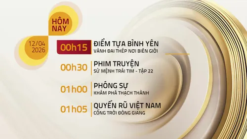 Lịch phát sóng chương trình trên VTV8 ngày 12/04/2026