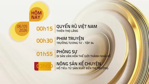 Lịch phát sóng chương trình trên VTV8 ngày 06/05/2026