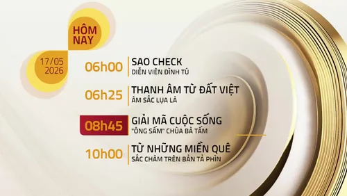 Lịch phát sóng chương trình trên VTV8 ngày 17/05/2026