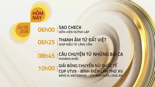 Lịch phát sóng kênh VTV8 ngày 24/05/2026