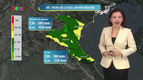 Dự báo thời tiết ngày 14/09/2026 trên VTV8: Cập nhật diễn biến mưa lớn và cảnh báo thiên tai khu vực Trung bộ