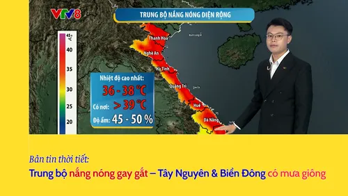 Dự báo thời tiết: Trung bộ nắng nóng gay gắt – Tây Nguyên & Biển Đông có mưa giông 