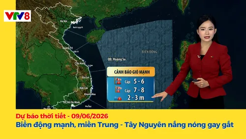 Biển động mạnh, miền Trung - Tây Nguyên nắng nóng gay gắt