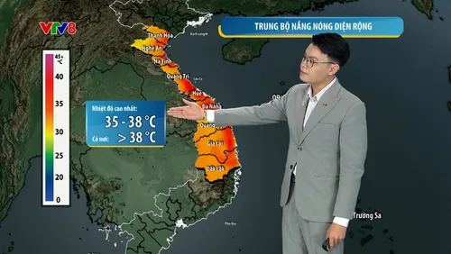 Trung bộ nắng nóng diện rộng, cảnh báo gió mạnh trên biển- 19/06/2026