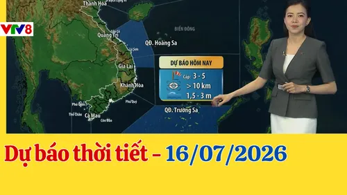 Dự báo thời tiết ngày 16/07/2026:Cảnh báo gió giật cấp 7-8, nguy cơ lốc xoáy trên biển!