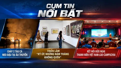 Điểm tin 26/08/2026: Vụ hỏa hoạn nghiêm trọng thiêu rụi hoàn toàn 2 tàu cá; Không gian nghệ thuật xúc động qua triển lãm "Ký ức những năm tháng không quên"