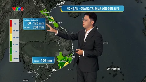 Dự báo thời tiết 24/09/2026: Dải hội tụ nhiệt đới kết hợp gió mùa Tây Nam đang gây mưa dông diện rộng
