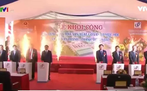 Khởi công nhà máy máy sản xuất gỗ ván ép