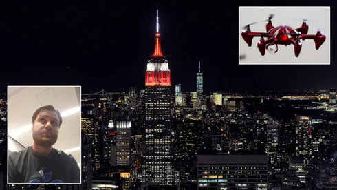 Máy bay không người lái đâm vào tòa nhà chọc trời ở New York