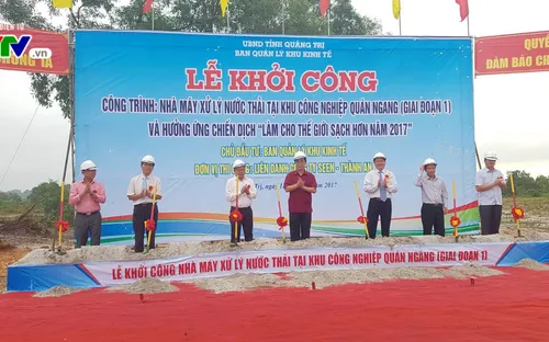 Quảng Trị: Khởi công nhà máy xử lý nước thải khu công nghiệp Quán Ngang