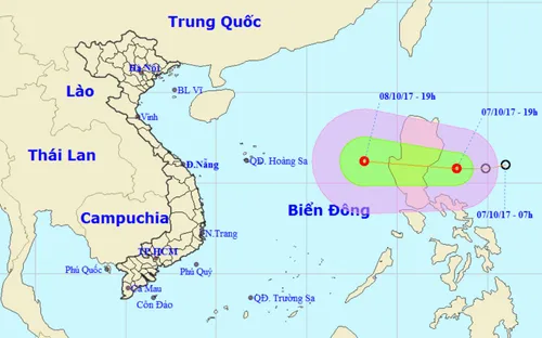 Các tỉnh chủ động ứng phó áp thấp nhiệt đới gần biển Đông