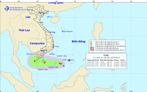 Công điện về chủ động ứng phó diễn biến áp thấp nhiệt đới