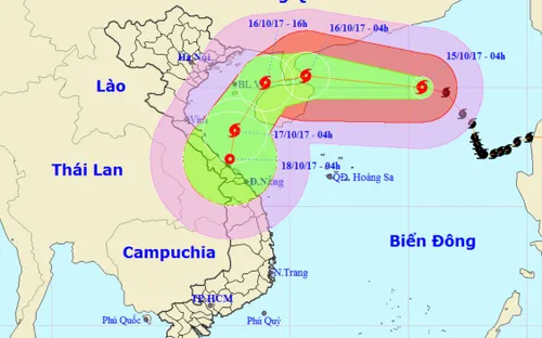 Bão số 11 liên tục đổi hướng, suy yếu dần thành áp thấp nhiệt đới