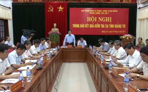 Quảng Trị báo cáo kết quả công tác phòng chống tham nhũng