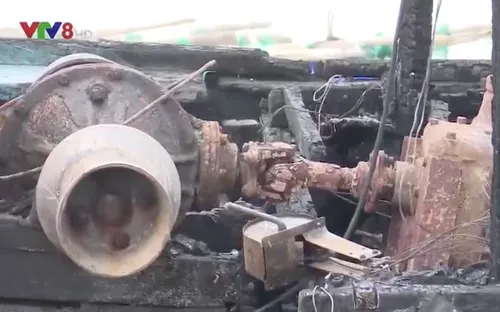 Lại xảy ra cháy tàu thuyền tại Tuy An, Phú Yên