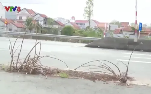 Nguy hiểm từ những nắp cống bị vỡ trên Quốc lộ 1 qua Phú Yên